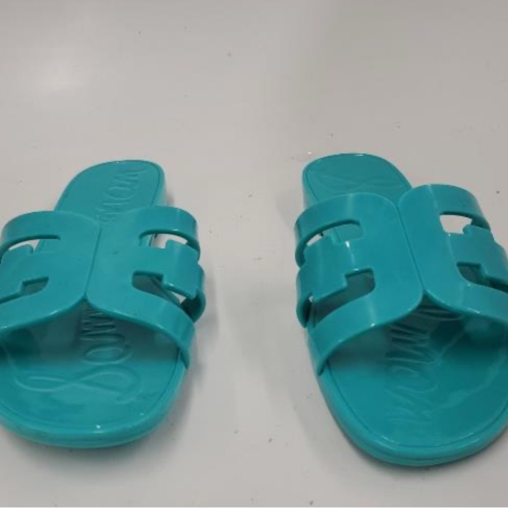 Sam Edelman Teal Slide Sandals
